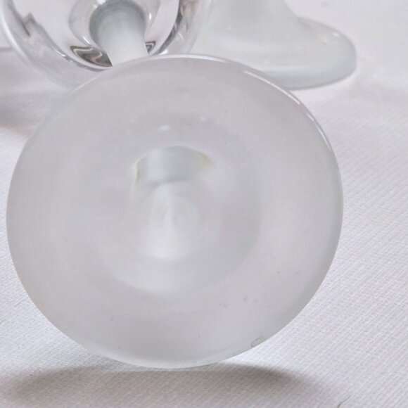 Frosted Glass Long Stemmed Candle Tealight Holders Votive - Picture 7 of 8